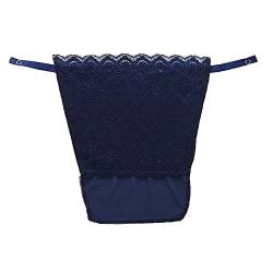 YEKEYI Dekolleté Cover Up für Frauen Spitze Camisole Clip-on Mock Snappy BH Einsatz Overlay Modesty Panel Weste, FW Navy, 34 von YEKEYI