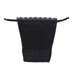 YEKEYI Dekolleté Cover Up für Frauen Spitze Camisole Clip-on Mock Snappy BH Einsatz Overlay Modesty Panel Weste, Fw Schwarz, 34 von YEKEYI