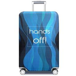 YEKEYI Reise Suitcase Protector Reißverschluss Koffer Abdeckung Waschbar Drucken Gepäck Abdeckung 18-32 Zoll (08Blue, L) von YEKEYI