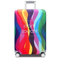 YEKEYI Reise Suitcase Protector Reißverschluss Koffer Abdeckung Waschbar Drucken Gepäck Abdeckung 18-32 Zoll (Multicolor, L) von YEKEYI