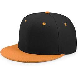 YEKEYI Unisex Baseball Cap Visor Dad Cap Fishing hat Flat Adjustable Snapback Hat Unisex Hip Hop Baseball Cap, Orabla, Einheitsgröße von YEKEYI