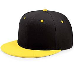 YEKEYI Unisex Baseball Cap Visor Dad Cap Fishing hat Flat Adjustable Snapback Hat Unisex Hip Hop Baseball Cap, Yelbla, Einheitsgröße von YEKEYI