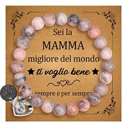 YELUWA Muttertag Geschenk für Mama, Muttertag Geschenk Armband Ideen für Mama, Ich liebe dich in 100 Sprachen Mama Armband, Geburtstagsgeschenk für Mama von Tochter/Sohn mit Geschenk-Box von YELUWA