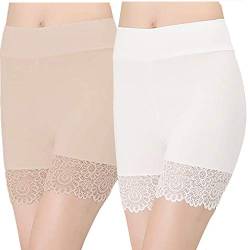 YELYAN Unterhosen Radlerhose Boxershorts Damen Slipshorts Kurze Leggings Radlerhose Sommer Hohe Taille Unterhosen WH+SK-style1 von YELYAN