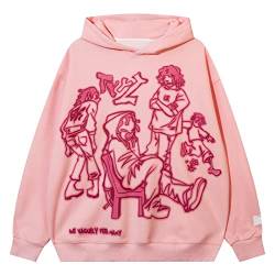 YEOU Herren Mode Pullover Hoodie Sweatshirt Fleece Y2K Harajuku Hip Hop Streetwear Casual Sweatshirt Kapuze, Tyz-01, L von YEOU