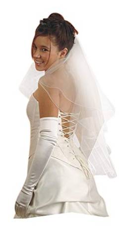 YES Brautschleier Schleier Hochzeit dezent schlicht, Modell 095Z 70cm, Ivory von YES