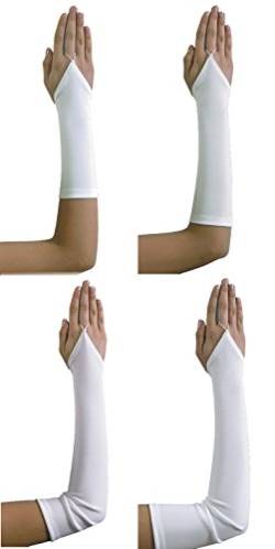 YES Fingerlose Brauthandschuhe Handschuhe Hochzeit, A1 20cm, weiß von YES