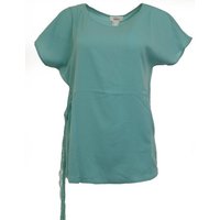 YESET Blusentop Damen Bluse mit Spitze Bindeband Shirt Tunika kurzarm mint 010323 von YESET