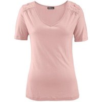 YESET Blusentop Damen Shirt kurzarm Bluse Tunika T-Shirt rosa 591644 von YESET