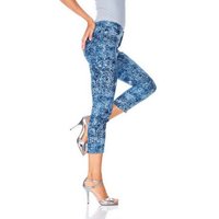 YESET Chinohose Damen 7/8 Hose Jeans Bouclé Chino blau 011852 effektvollem Druck von YESET