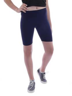YESET Damen Sport Shorts Hotpants Sportshorts Radler Kurze Leggings Baumwolle dunkelblau L von YESET