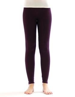 YESET Kinder Thermo Mädchen Leggings Fleece Hose lang Leggins aus Baumwolle dunkellila 140 von YESET