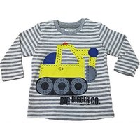 YESET Langarmshirt Kinder Baby Shirt Langarm Streifen Digger-5 von YESET