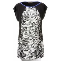 YESET Longbluse Damen Longbluse Tunika Bluse Shirt Zebra-Print Top Polyester 637140 von YESET