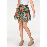 YESET Minirock Damen Chiffonrock Rock Mini Skirt Minirock Blumen-Muster Bunt 443503 von YESET