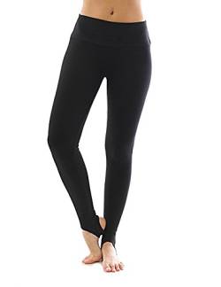 YESET Thermo Fleece hoher Bund mit Steg Leggings Baumwolle Leggins schwarz L von YESET