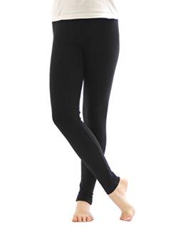 YESET Thermo Leggings Leggins Hose lang aus Baumwolle Fleece warm dick weich schwarz XL von YESET