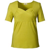 YESET Tunikashirt Damen Shirt Wickeloptik Bluse Tunika T-Shirt kurzarm kiwi 524808 von YESET