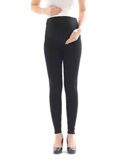 YESET Umstand Hose Umstandsleggings Leggings lang aus Baumwolle schwarz M von YESET