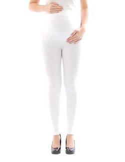 YESET Umstandsleggings Thermo Fleece innen Hose lang Baumwolle Umstand-Leggings Weiss L von YESET