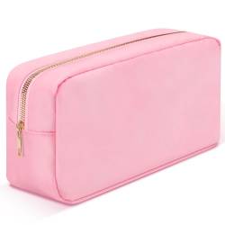 YESMET Nylon-Make-up-Tasche, Reisetasche, Mini, M, L, XL, Pink, Large, 1 Stück von YESMET