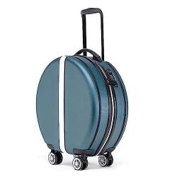 YEWMTRE 18-Zoll-Handgepäckkoffer, runder Koffer mit Rollen, tragbarer Mini-Koffer, kratzfester Hartschalen-Handgepäckkoffer von YEWMTRE