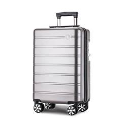 YEWMTRE Gepäck-Reisekoffer mit Rollen, Licht und Verstärker; Laden Sie den Handgepäck-Rollgepäckkoffer mit Schloss für die Bordkabine auf von YEWMTRE