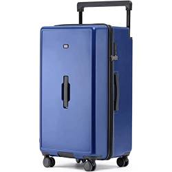 YEWMTRE Reisekoffer, kontrastfarbener Boarding-Koffer, großes Fassungsvermögen, breiter Trolley-Koffer, verdickter Passwort-Hartkoffer, Universal-Rollen-Reißverschluss-Koffer, langlebig von YEWMTRE