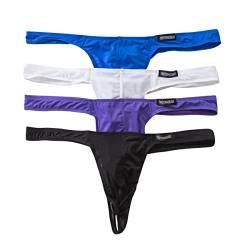 YFD Herren Tanga, transparent, sexy, 4er-Pack Gr. Medium, Style 2 von YFD