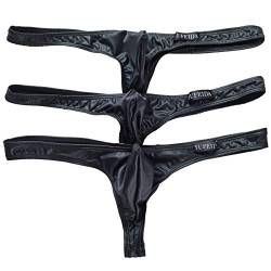 YUFEIDA Herren String Tanga Unterwäsche Sexy Low Rise Brief Unterhose 3er Pack von YFD
