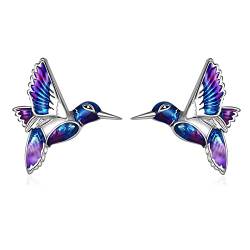 Kolibri-Ohrringe für Damen, Sterlingsilber, Vogel, Gänseblümchen, Blume, Ohrhänger für Mädchen von YFN