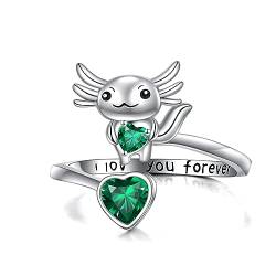 YFN Axolotl Ring für Frauen 925 Sterling Silber Axolotl-Schmuck Geburtstagsgeschenke für Mama Mädchen (8) von YFN