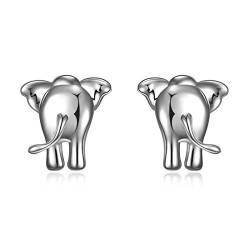 YFN Elefanten Ohrringe Sterling Silber Stud Mode Schmuck Geschenke für Frauen Mädchen von YFN