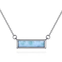 YFN Larimar Bar-Choker-Halskette für Frauen und Mädchen, Sterling-Silber-Halskette, Geburtstagsgeschenke für Frauen (Mondstein) von YFN