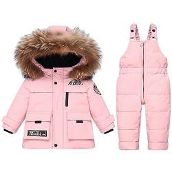 YFPICO Skianzug Kinder 2 Teilig Skijacke Skihose Funktionsanzug Set,Skianzug Jungen Mädchen Thermo Verdickte Wasserdicht Winddicht Skianzug Unisex von YFPICO