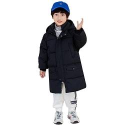 YFPICO Winterjacke Jungen Mädchen Daunenjacke Lang Verdicken Jacke mit Kapuze,Jungen Mädchen Daunenjacke Warm Winterparka Wintermantel Kinderjacke von YFPICO