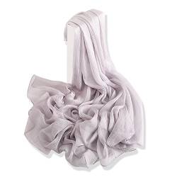 YFZYT Plain Farbe Schal Chiffon Stola Scarves in verschiedenen Farben, Leichtgewicht Damen Schal für Alltag und Muttertagsgeschenke - Grau von YFZYT