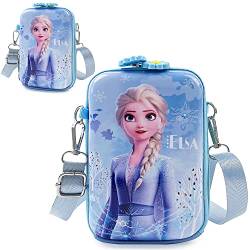 YGCHEN Prinzessin Handtasche für Frozen Umhängetasche Kinderhandtasche Mädchen Taschen Elsa Schultertasche für Kinder Mädchen zum Ausgehen Reisen (1 * Blau) von YGCHEN