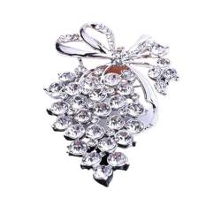 Schalsringe, Schalsringe, Trauben-Brosche, goldfarben, Kristall-Brosche, Strass, for Hochzeit, Brautkleider, Hijab-Clip, Schal, Schnalle, Anstecknadeln (A, Einheitsgröße) (Color : B, Size : One Size von YGNJH