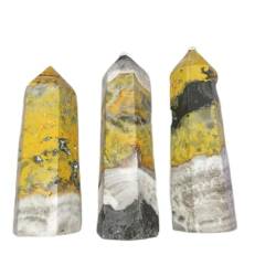 YGOABMHLKW Home Crystals Wand Stones Natürliche gelbe Hummel-Jaspis-Punkte zur Dekoration DAICHJAGYIN (Color : Bumble Bee Crystal_50-70mm) von YGOABMHLKW