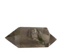YGOABMHLKW Natürlicher Kristall-Rohkristall, 500 g–550 g, doppelendige Rauchquarz-Kristallspitze mit Regenbogen, Stein DAICHJAGYIN von YGOABMHLKW