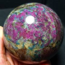 YGOABMHLKW Natürlicher rot-grüner Schatz-Jaspis-Kristallball, heilender schöner Kristall DAICHJAGYIN (Material : 700-750g) von YGOABMHLKW