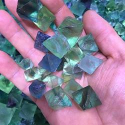YGOABMHLKW Natural Magic Natürliches Fluorit-Oktaeder-Exemplar, Kristall-Naturstein-Edelstein-Oktaeder-Exemplar, gemischte Größe DAICHJAGYIN (Material : 200-300g) von YGOABMHLKW