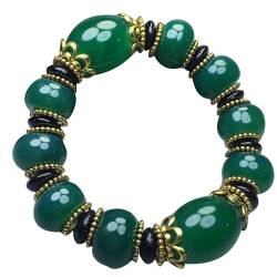 YHDONE Tibetisches Dzi-Achat-Armband mit öligen Perlen, 4 (mit Zertifikat), für Damen und Herren, Jade-Armbänder für Herren, middle, Achat, Achat von YHDONE