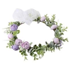 Blumenstirnbänder für Damen, Braut, Blume für Hochzeit, Party, Zubehör, Blumengirlanden, Haarkranz, Blumenstirnbänder für Frauen von YIAGXIVG
