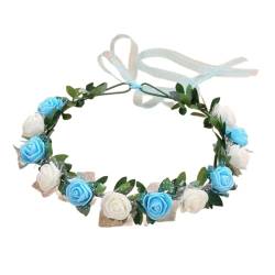 Braut-Stirnbänder mit Blumenmuster, Blumengirlanden, Haarkranz, Brautblume für Hochzeit, Blumenstirnbänder für Damen von YIAGXIVG