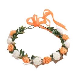 Braut-Stirnbänder mit Blumenmuster, Blumengirlanden, Haarkranz, Brautblume für Hochzeit, Blumenstirnbänder für Damen von YIAGXIVG