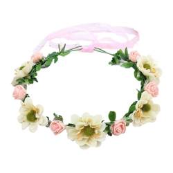 Bunte Blumen-Haarbänder für Damen, Braut, Blumenkranz, perfektes Geschenk, geeignet für verschiedene Anlässe, tägliches Tragen von YIAGXIVG