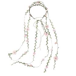 Buntes Blumenkranz-Stirnband, handgefertigt, Kopfschmuck, geeignet für Damen, Verlobung, Jahrestag, Braut, Hochzeit, Kopfschmuck von YIAGXIVG