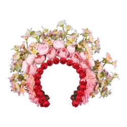 Elegantes Blumen-Stirnband, bunte Blumen, Kopfbedeckung, zartes Blumenhaar-Accessoire, Kopfschmuck für Fotoshootings, einzigartiger Kopfschmuck von YIAGXIVG